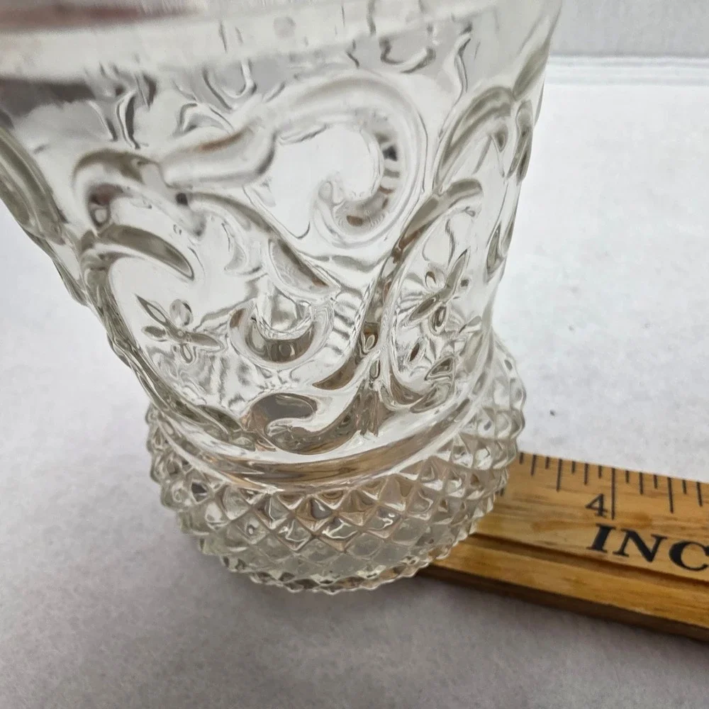 Vintage Jim Beam Bonded Beam Embossed Glass Liquor Pour Bottle w/ Metal Spout